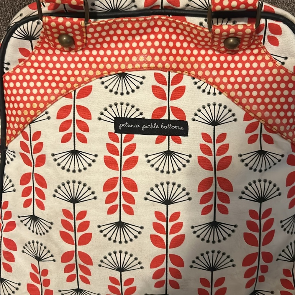 Petunia Pickle Bottom Red, Black, and White Baby Bag - Picture 2 of 5